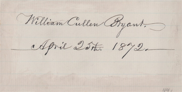 Collection of 19th–20th Century American Literary Figures..Including William Cullen Bryant, John Burroughs, Edward Everett Hale, Elbert Hubbard, Henry Miller, and William Lyon Phelps
