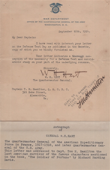 Collection of Early U.S. Army and War Department Autographs — Including Arctic Explorer Adolphus Greely, Chief of Air Corps Benjamin Foulois, and Eight Other Generals