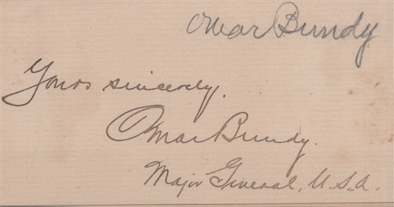 Collection of Early U.S. Army and War Department Autographs — Including Arctic Explorer Adolphus Greely, Chief of Air Corps Benjamin Foulois, and Eight Other Generals