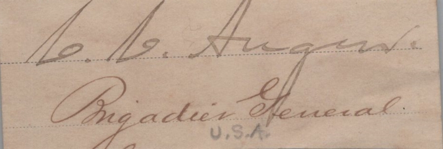 Collection of Early U.S. Army and War Department Autographs — Including Arctic Explorer Adolphus Greely, Chief of Air Corps Benjamin Foulois, and Eight Other Generals