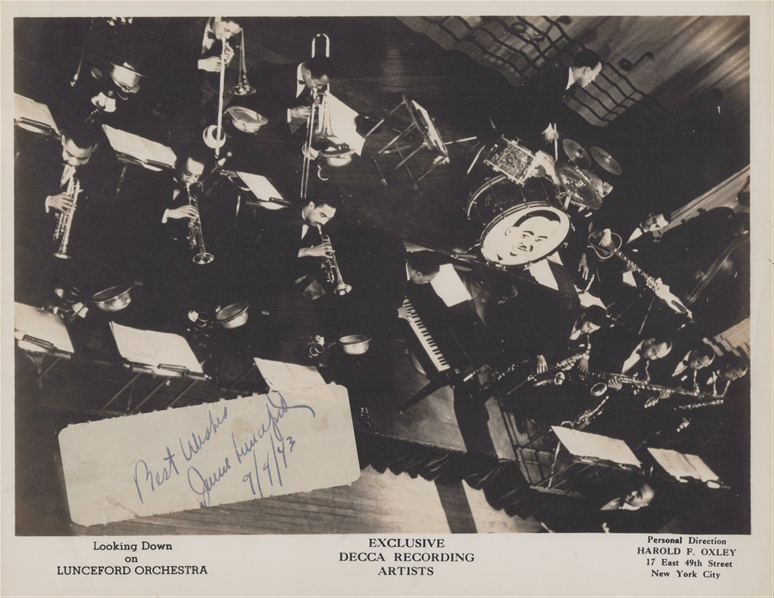 Jimmie Lunceford Signed Photo