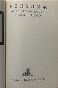 Ezra Pound Signed & Inscribed Copy of Personae: The Collected Poems