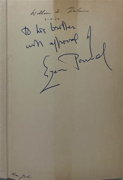 Ezra Pound Signed & Inscribed Copy of Personae: The Collected Poems