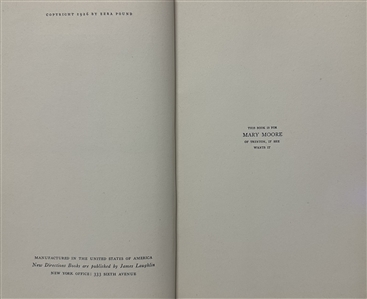 Ezra Pound Signed & Inscribed Copy of Personae: The Collected Poems
