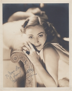 Joan Crawford Singed Photo