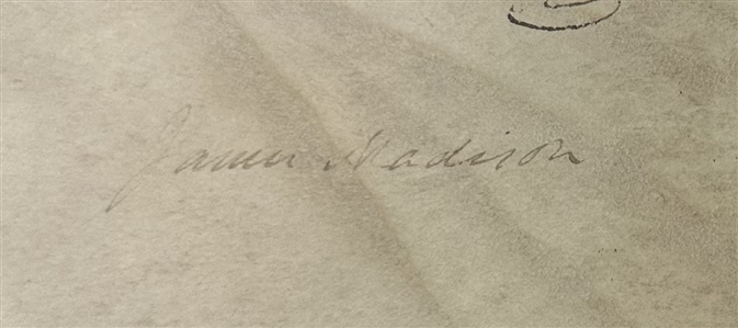 James Madison Signed Naval Appointment Dated The Day the United States formally declared war on Great Britain