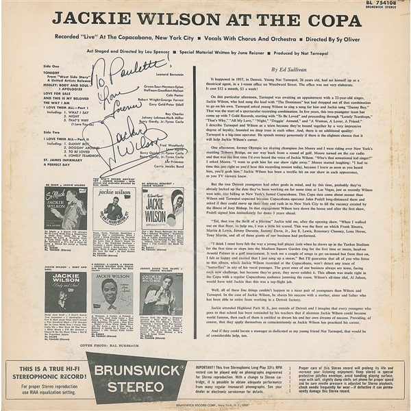 Jackie Wilson Signed Album
