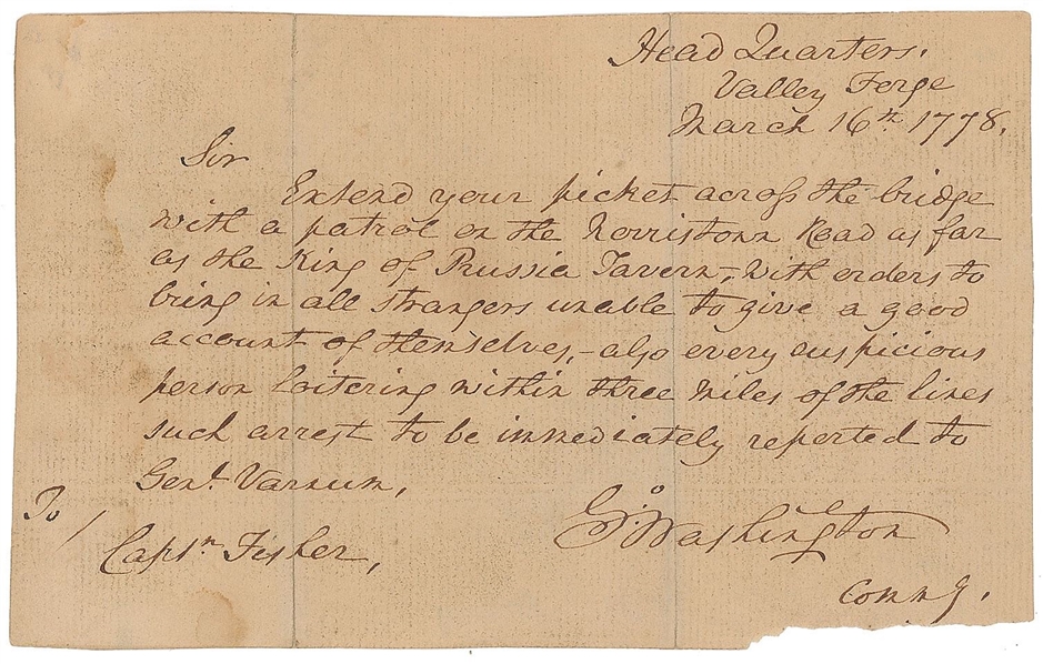 George Washington Forgery done By Robert Spring
