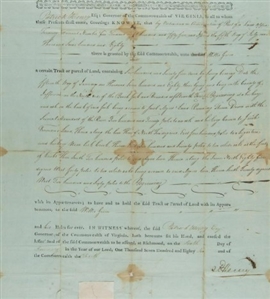 ‘GIVE ME LIBERTY OR GIVE ME DEATH’ - A 1780 DOCUMENT SIGNED BY FOUNDING FATHER, PATRICK HENRY.