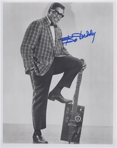 Collection of Nine Signed Publicity Photographs – Music Legends