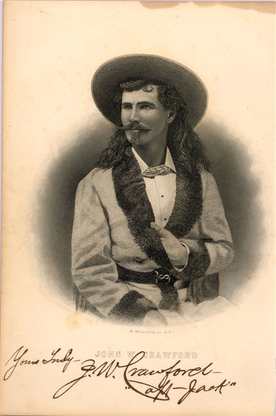 Captain Jack Crawford Signed Engraving