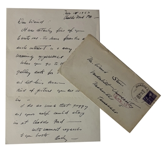 Andrew Wyeth Autograph Letter Signed, with Envelope