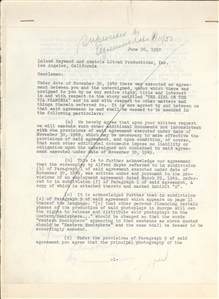 Gary Cooper Signed Movie Contract with Anatole Litvak Productions