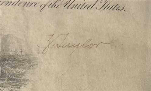 Zachary Taylor Signed Naval Appointment