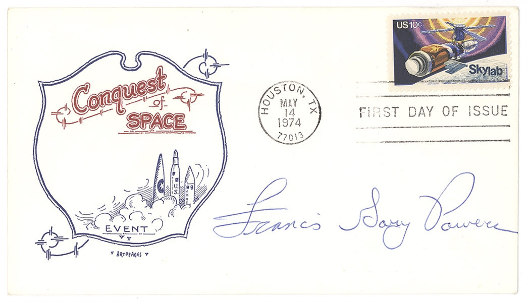 Francis Gary Powers Signed “Conquest of Space” First Day Cover