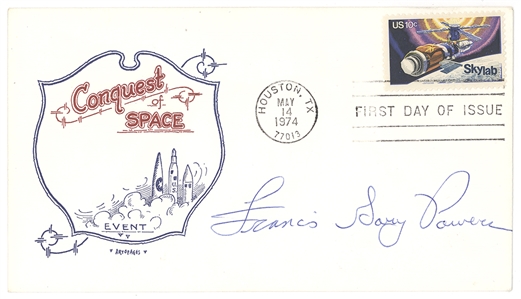 Francis Gary Powers Signed “Conquest of Space” First Day Cover