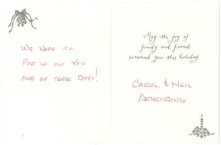 Neil Armstrong Signed Christmas Card & Archive