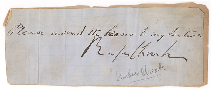 Thomas J. Rusk, James Cooper, Rufus Choate, Frank F. Merriam, and Edwin B. Dooley – Collection of American Statesmen Autographs