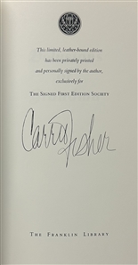 Carrie Fisher Signed Deluxe Limited Edition of "Delusions of Grandma"