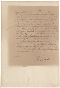Blücher ALS as Prussian Commander Following Waterloo, 1815 