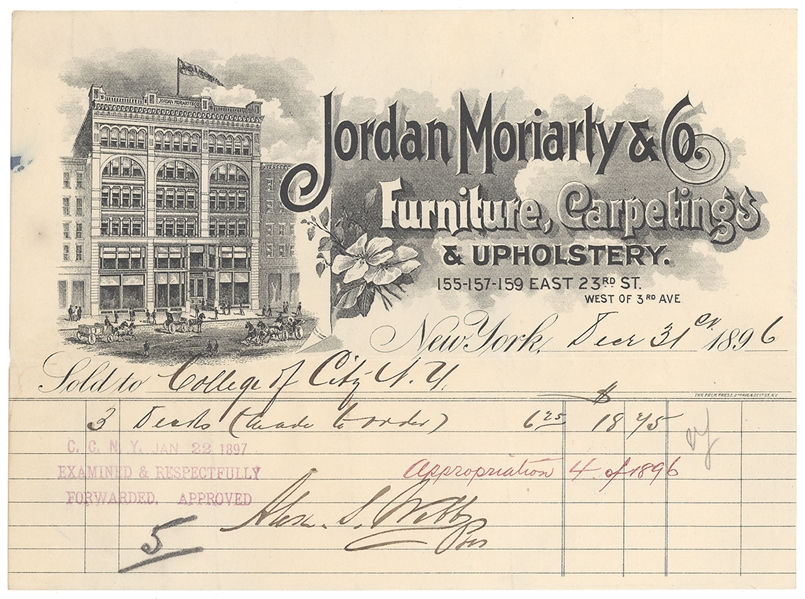 Alexander S. Webb Signed Document