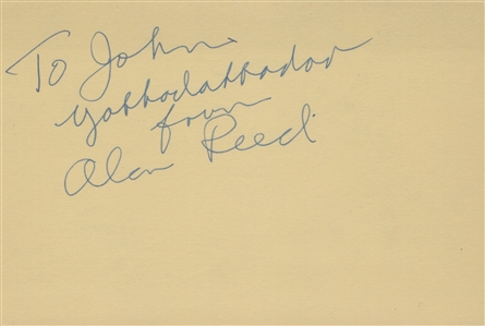 Alan Reed Autograph with Iconic Flintstone Catchphrase