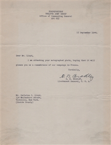 General Omar Bradley Signed Letters