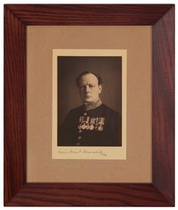 Early Winston Churchill Signed Photograph (From a Liberal Dressed For War to a Liberal Pacifist)