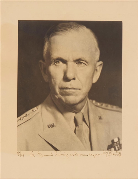 Oversized photo of Marshall in a formal full-uniform pose