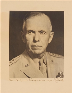 Oversized photo of Marshall in a formal full-uniform pose