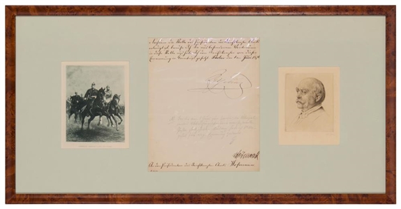 Wilhelm I (1797–1888), German Emperor and King of Prussia Otto von Bismarck (1815–1898), Imperial Chancellor Imperial German Appointment Document