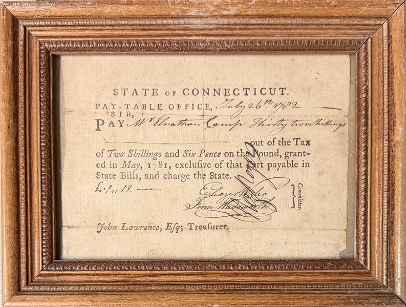 Revolutionary War Pay Order