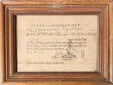 Revolutionary War Pay Order