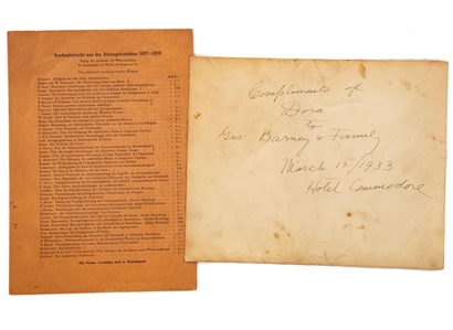 Albert Einstein Signed Offprint on Unified Field Theory, 1929, with Photograph, Provenance to Dora Monness Shapiro