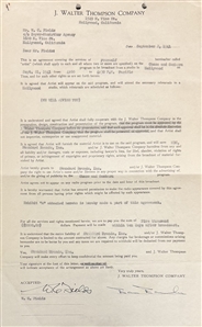 W.C. Fields Signed Contract