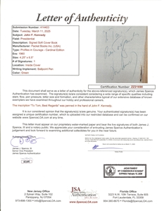 John F. Kennedy Signed Profiles In Courage - Cardinal Edition