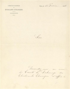  Louis Pasteur Written to Your Majesty About The Scinetific Resources
