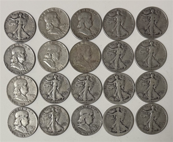 U.S. Silver Half Dollar Group (20 coins)