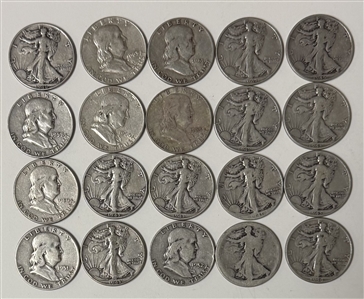 U.S. Silver Half Dollar Group (20 coins)