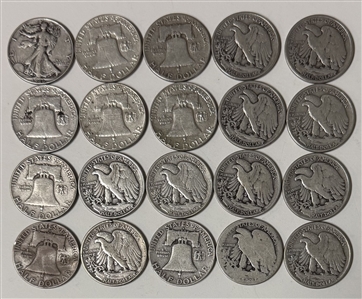U.S. Silver Half Dollar Group (20 coins)