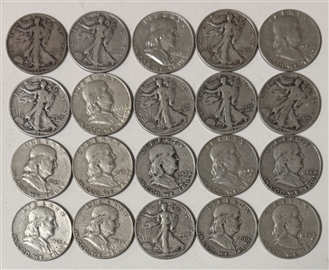 U.S. Silver Half Dollar Group (20 coins)