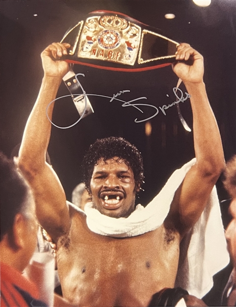 Oversized Leon Spinks Signed Photo