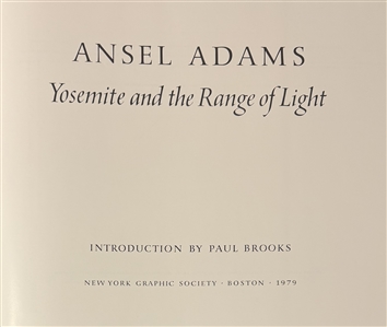 Ansel Adams Signed Yosemite and the Range of Light – First Edition, 1979