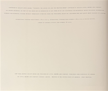 Ansel Adams Signed Yosemite and the Range of Light – First Edition, 1979