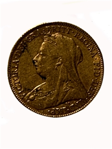 1898 United Kingdom Great Britain Gold Sovereign (“Old Head” Victoria). Struck in 22-karat gold