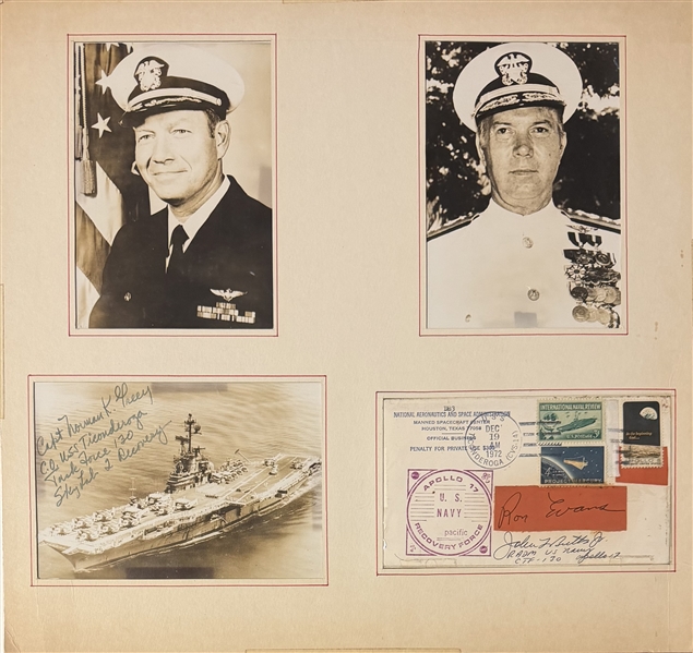 Gemini–Apollo–Skylab Recovery Archive: Cecil J. Muirden, Norman K. Green, Ronald E. Evans, and John H. Butts Jr. Signed Grouping