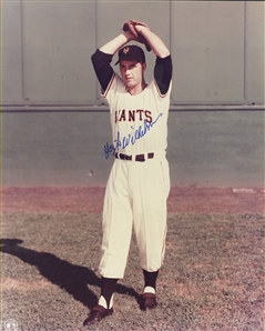 New York Giants Hall of Fame Lot: Signed Photos, Hall of Fame Cards and Envelopes — Bill Terry, Hoyt Wilhelm, Johnny Mize, and Willie McCovey
